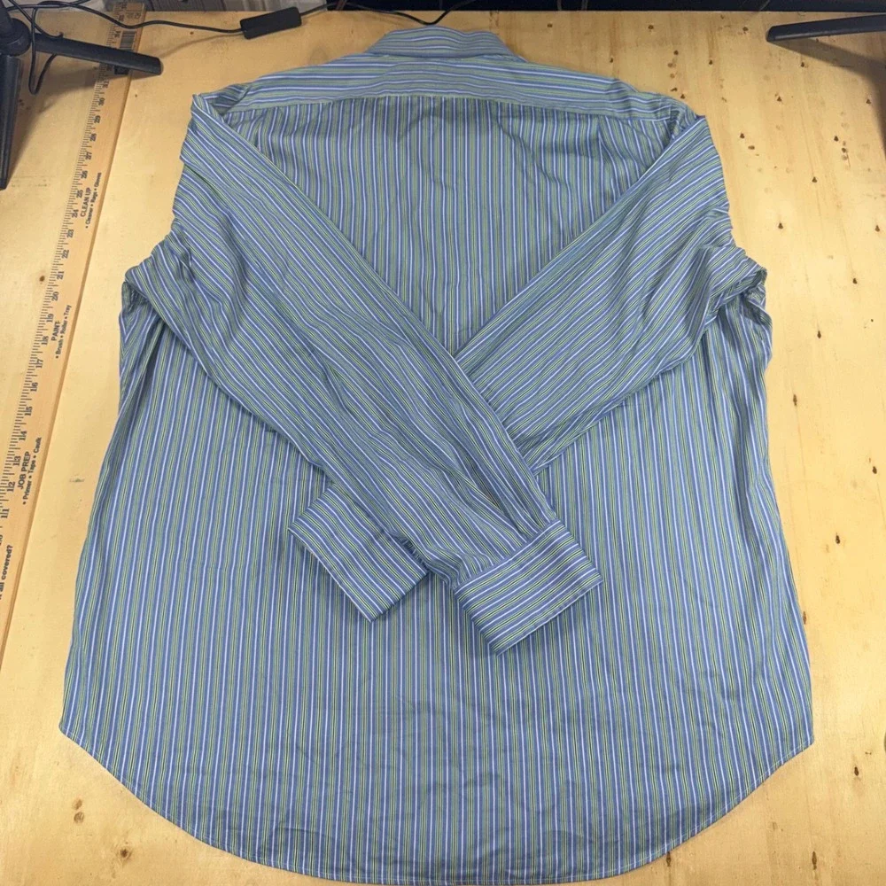 Polo Ralph Lauren Regent Mens 17.5 34/35 Classic Fit Striped Button Down Shirt